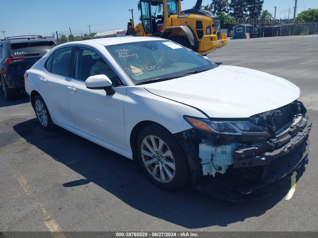 2019 Toyota Camry Le White vin: 4T1B11HK3KU799328