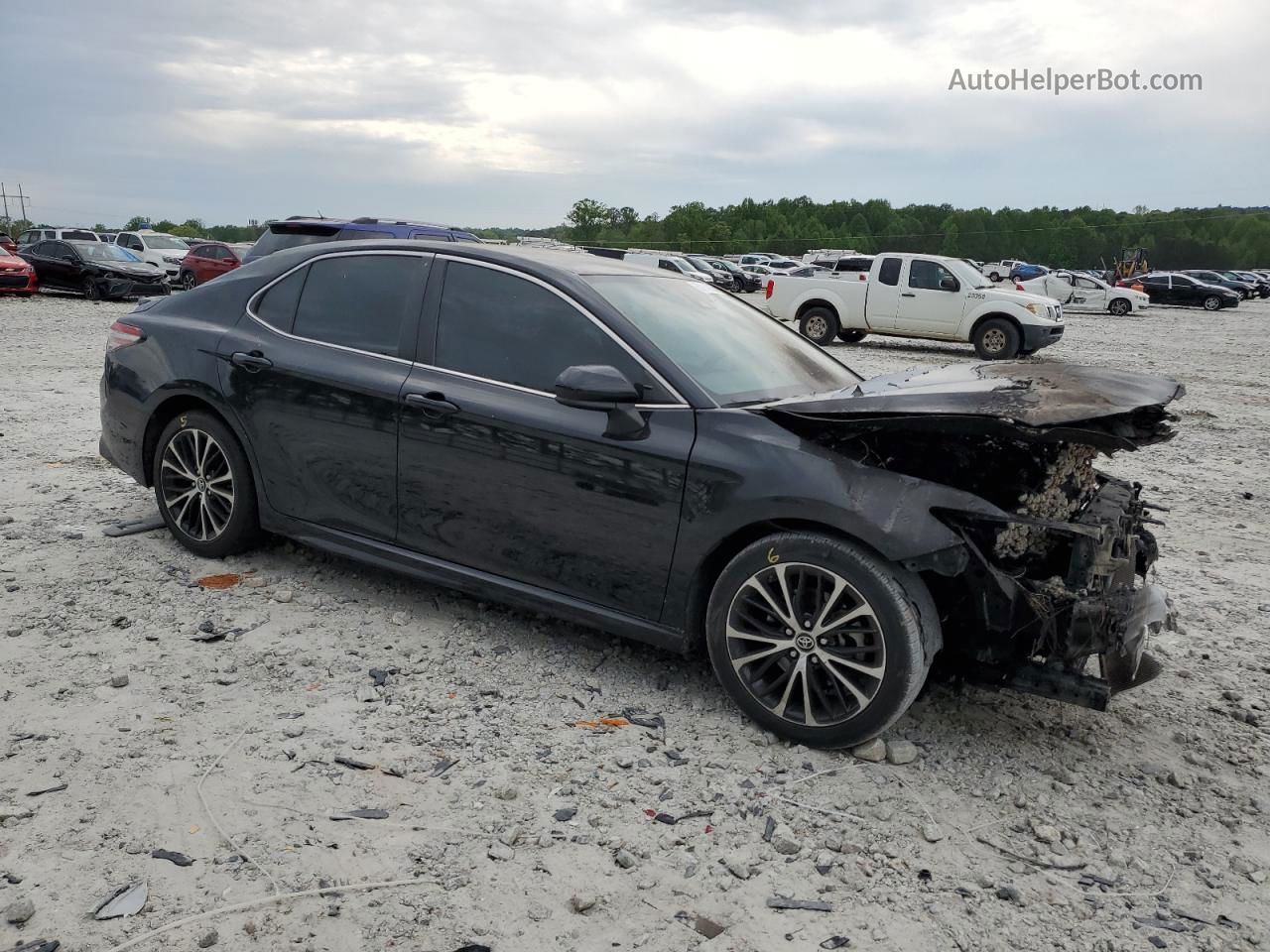 2019 Toyota Camry L Black vin: 4T1B11HK4KU168653