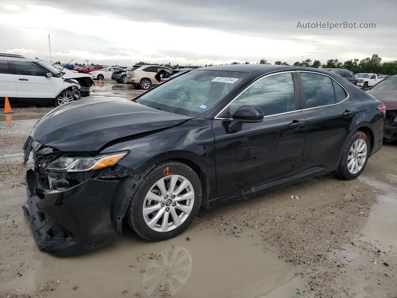 2019 Toyota Camry L Black vin: 4T1B11HK4KU257977