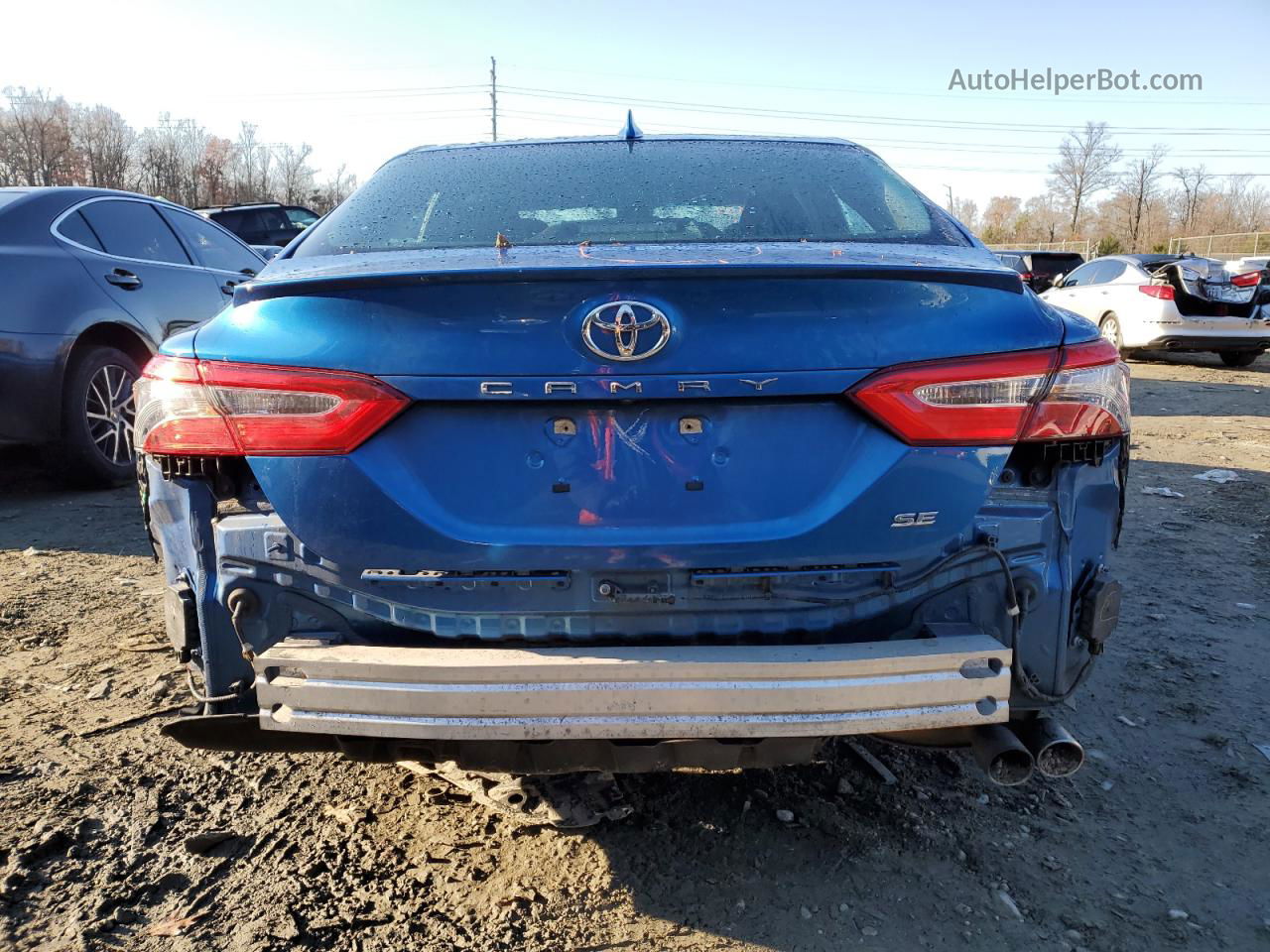 2019 Toyota Camry L Синий vin: 4T1B11HK4KU258191