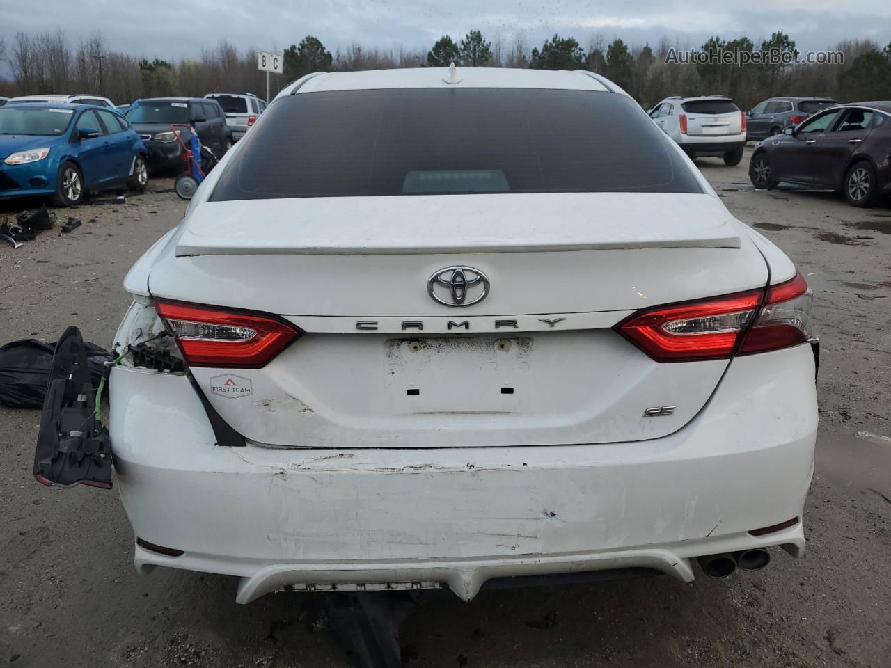 2019 Toyota Camry L White vin: 4T1B11HK4KU295046