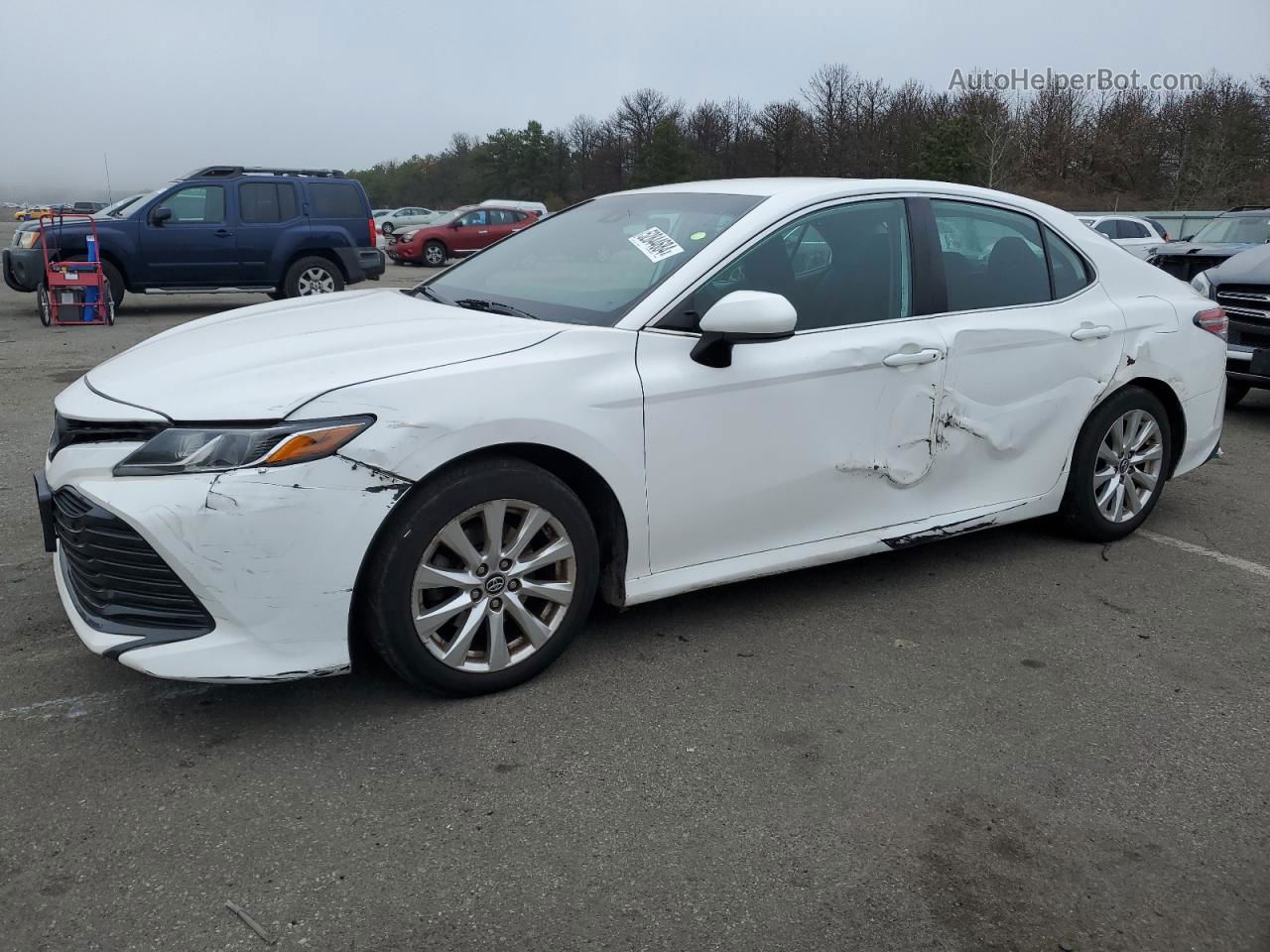 2019 Toyota Camry L White vin: 4T1B11HK4KU692580