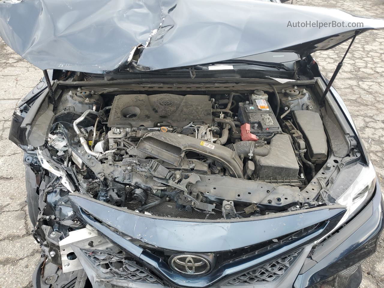 2019 Toyota Camry L Синий vin: 4T1B11HK4KU727036