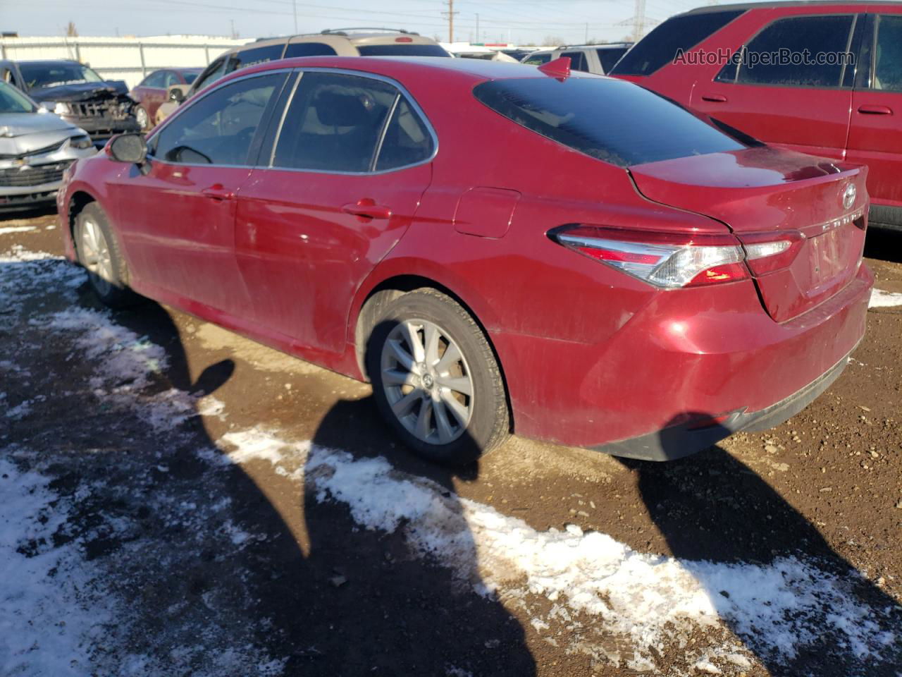 2019 Toyota Camry L Red vin: 4T1B11HK4KU734097