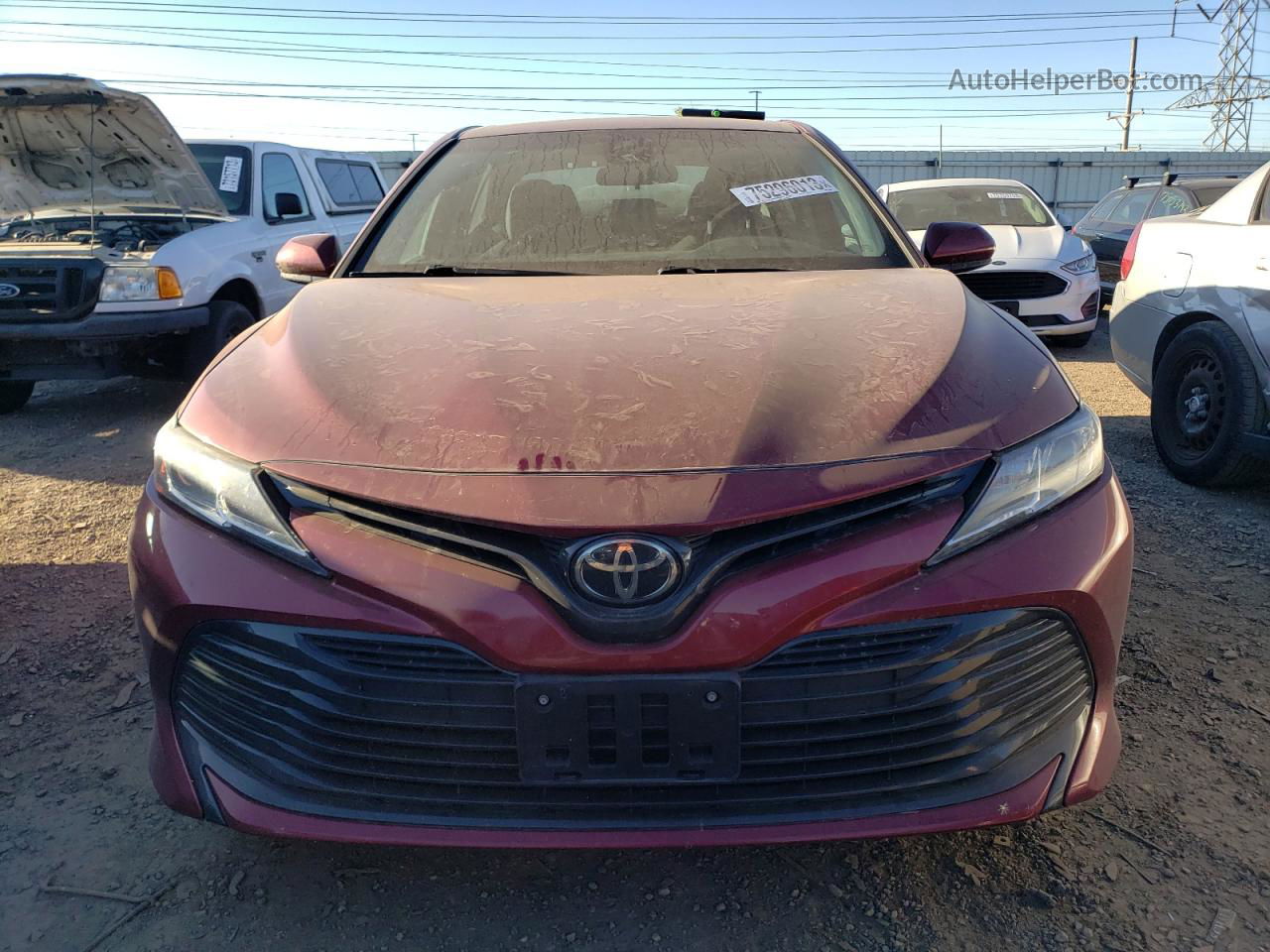 2019 Toyota Camry L Red vin: 4T1B11HK4KU742863