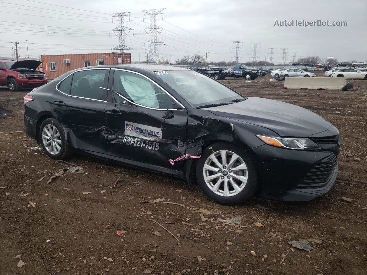 2019 Toyota Camry L Черный vin: 4T1B11HK4KU830974