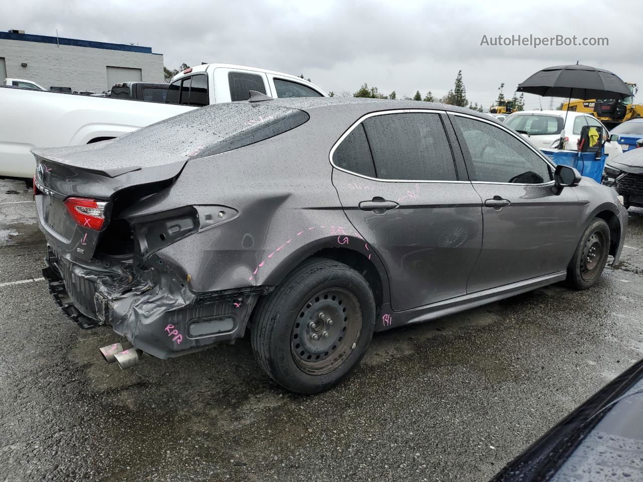 2019 Toyota Camry L Gray vin: 4T1B11HK5KU834256