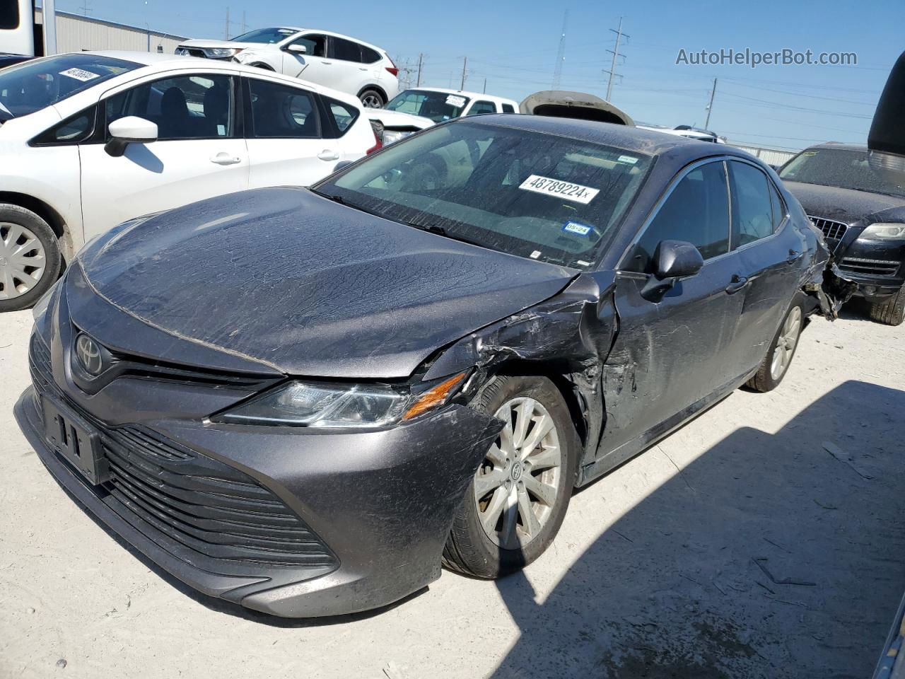 2019 Toyota Camry L Gray vin: 4T1B11HK6KU186829