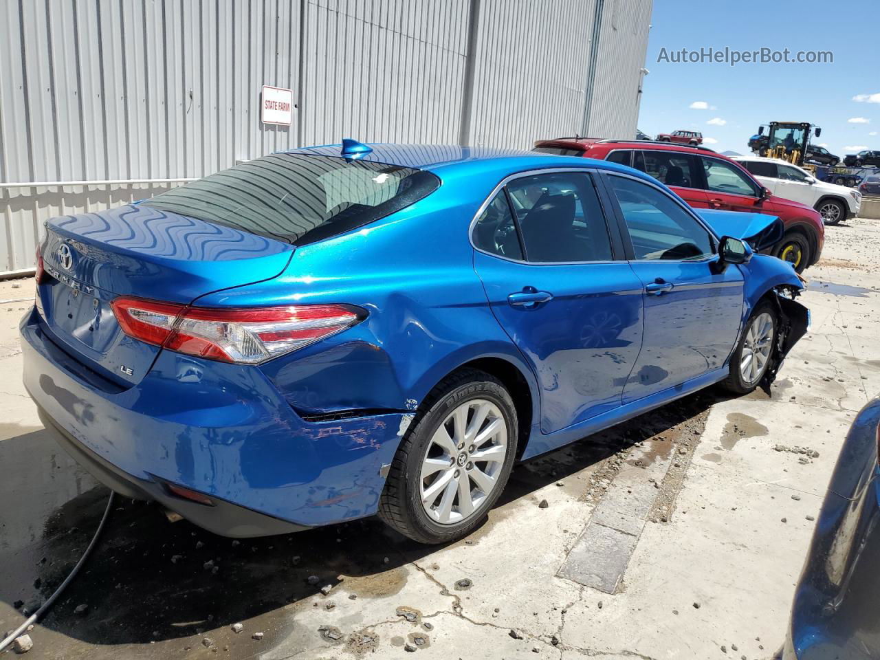 2019 Toyota Camry L Blue vin: 4T1B11HK6KU210420