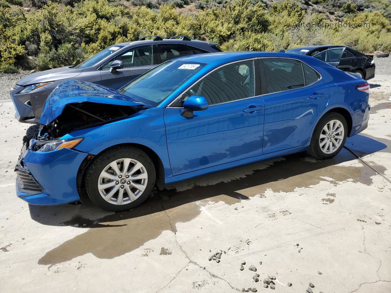 2019 Toyota Camry L Blue vin: 4T1B11HK6KU210420