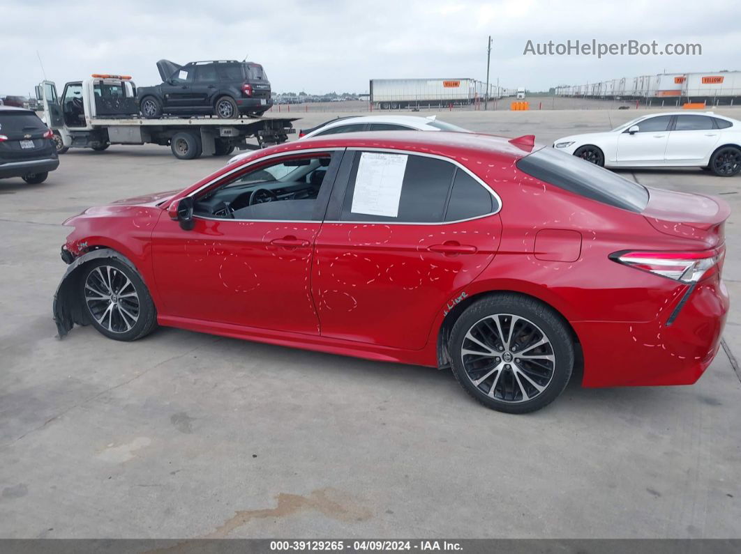 2019 Toyota Camry Se Red vin: 4T1B11HK6KU219960