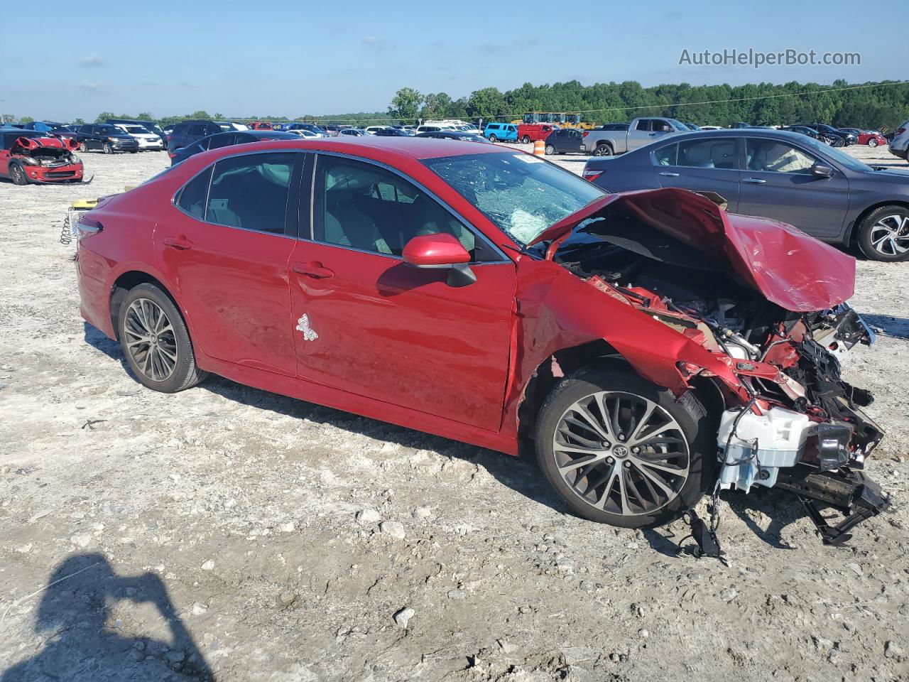 2019 Toyota Camry L Red vin: 4T1B11HK6KU236306