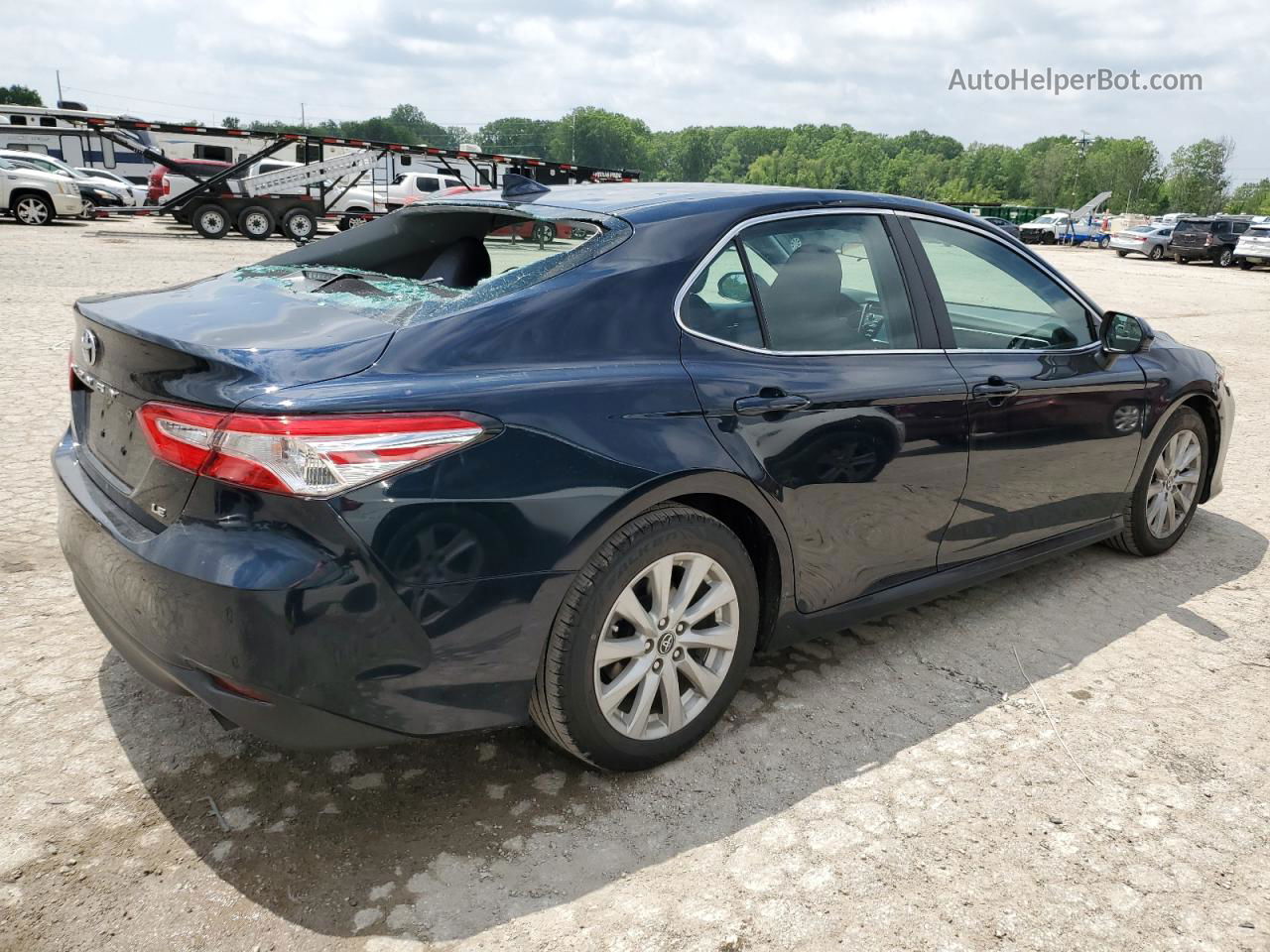 2019 Toyota Camry L Синий vin: 4T1B11HK6KU714336