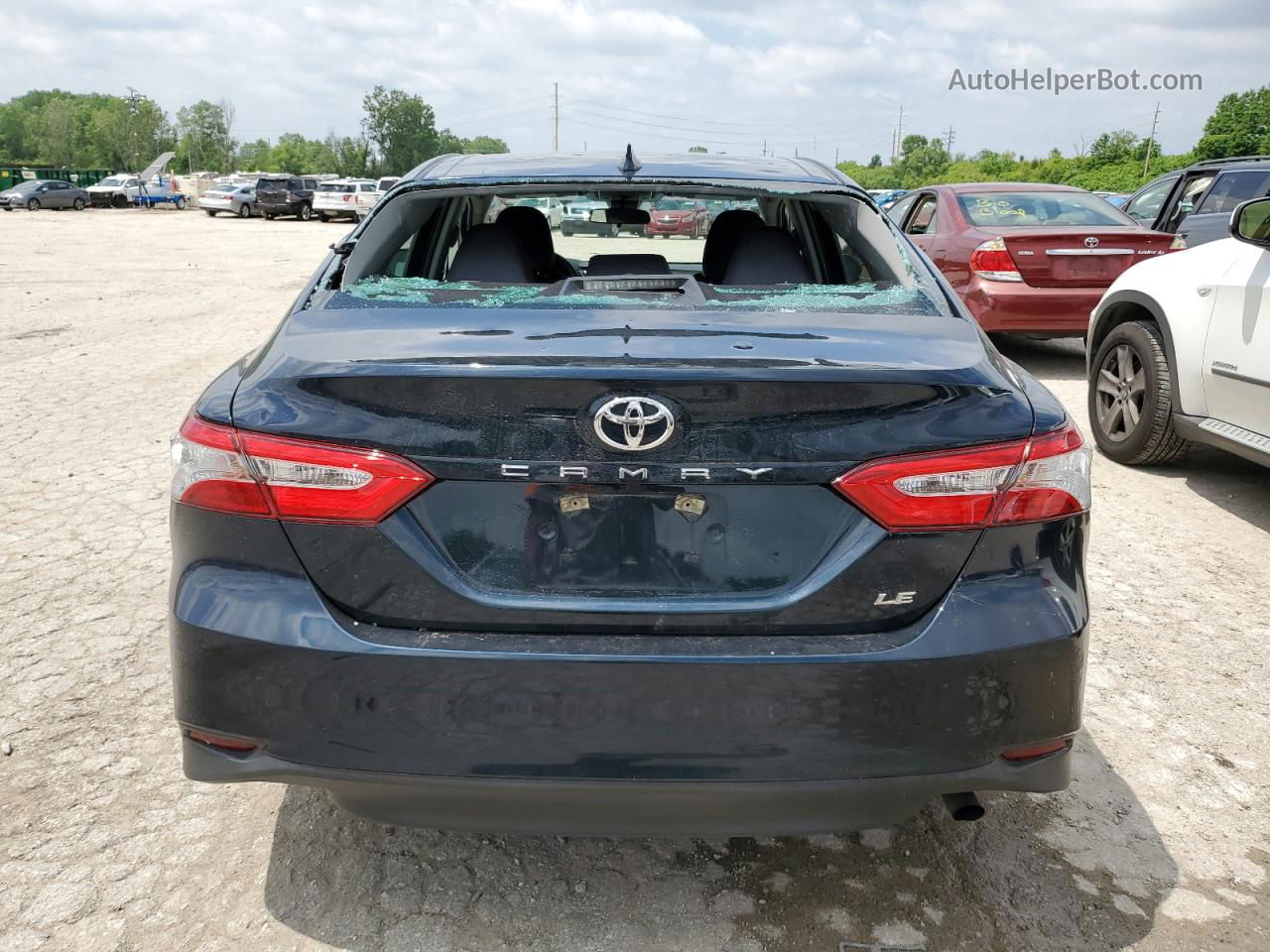 2019 Toyota Camry L Синий vin: 4T1B11HK6KU714336