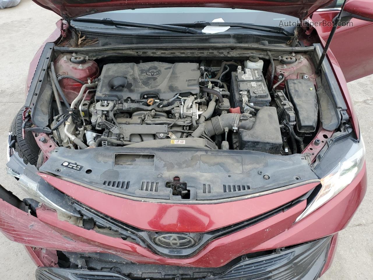 2019 Toyota Camry L Red vin: 4T1B11HK6KU719715