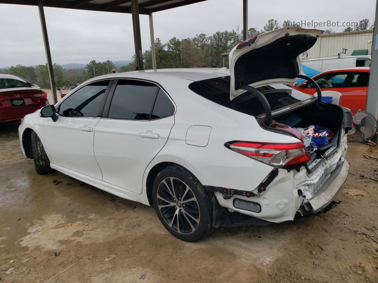 2019 Toyota Camry L White vin: 4T1B11HK6KU725336