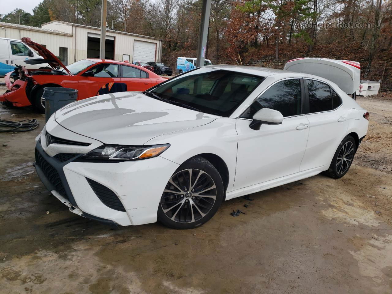 2019 Toyota Camry L White vin: 4T1B11HK6KU725336