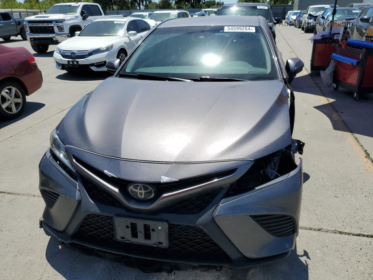 2019 Toyota Camry L Gray vin: 4T1B11HK6KU755033