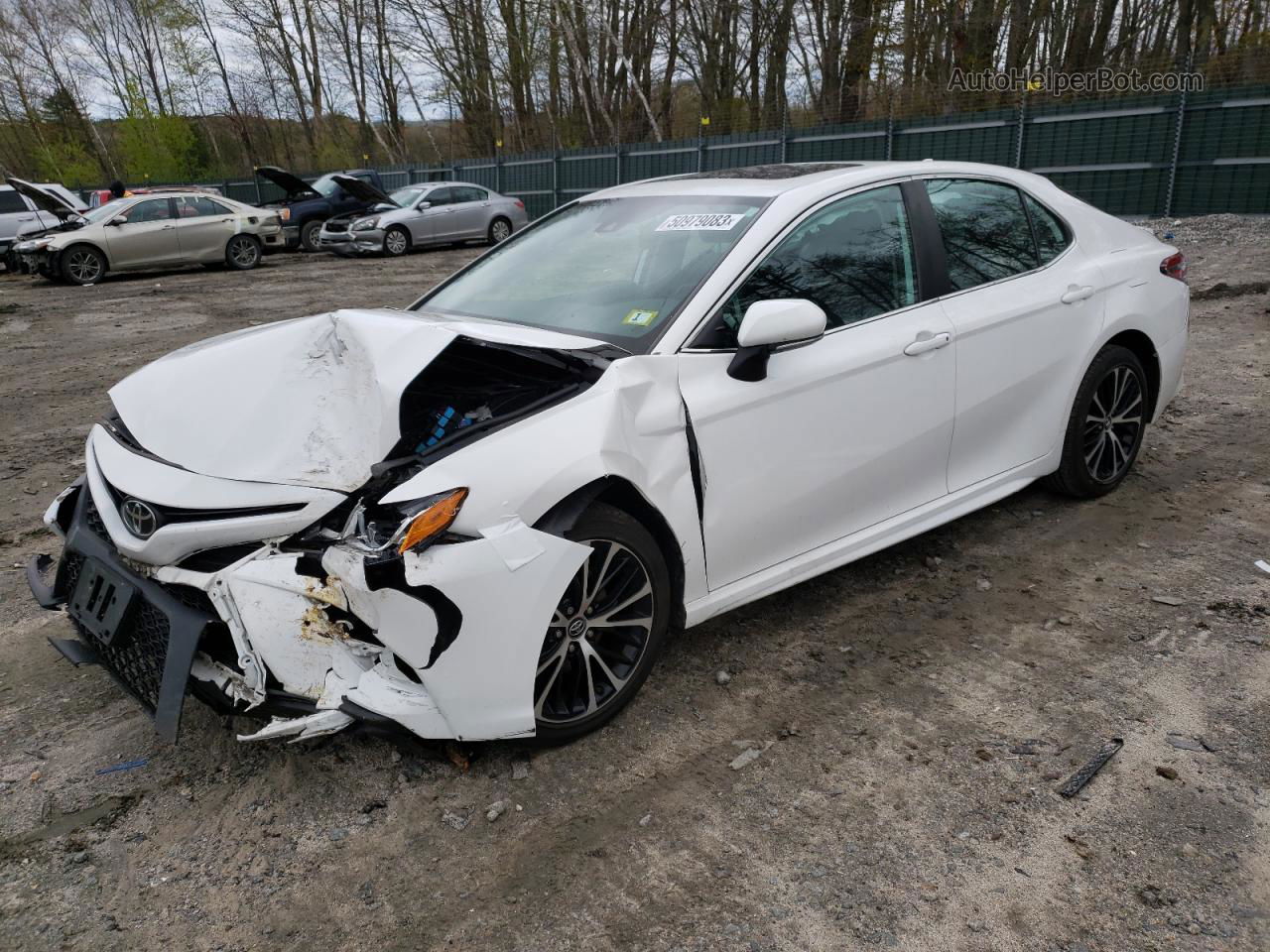 2019 Toyota Camry L White vin: 4T1B11HK7KU187388