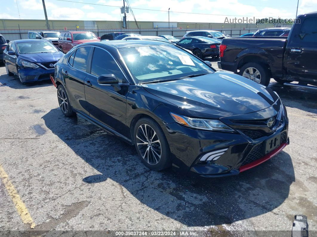 2019 Toyota Camry Se Black vin: 4T1B11HK7KU205758