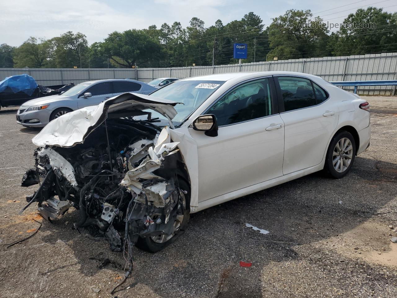 2019 Toyota Camry L White vin: 4T1B11HK7KU219627