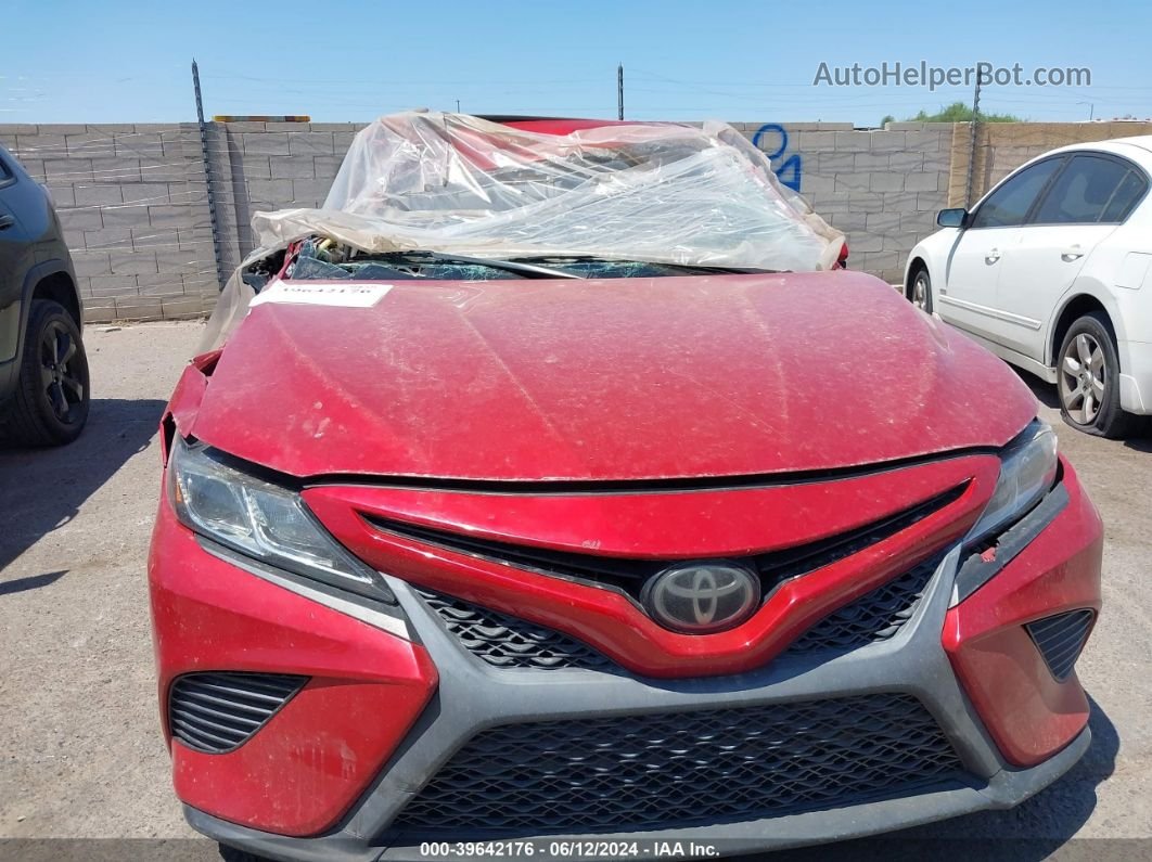 2019 Toyota Camry Se Red vin: 4T1B11HK7KU277527