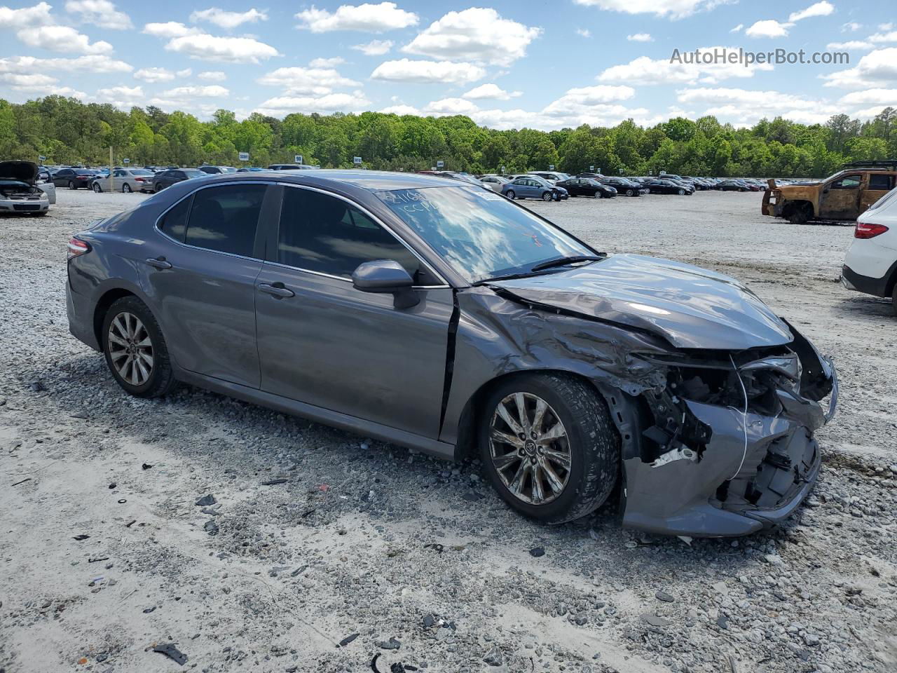 2019 Toyota Camry L Серебряный vin: 4T1B11HK7KU750861