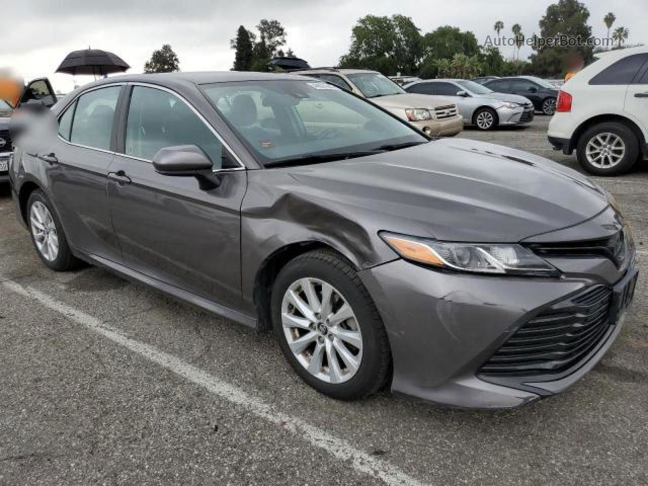 2019 Toyota Camry L Charcoal vin: 4T1B11HK7KU775226