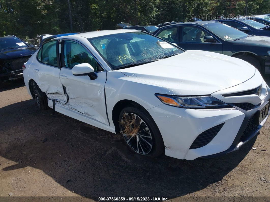 2019 Toyota Camry Se White vin: 4T1B11HK7KU777106