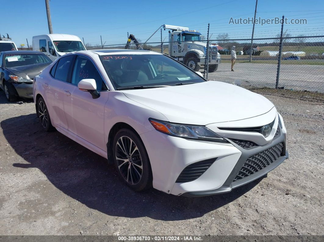 2019 Toyota Camry Se White vin: 4T1B11HK7KU849793