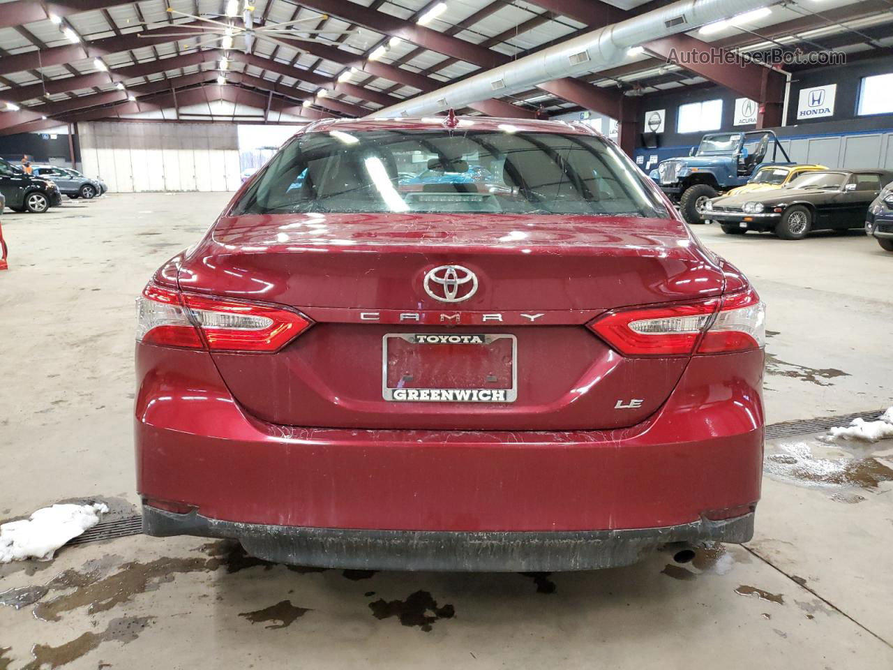 2019 Toyota Camry L Maroon vin: 4T1B11HK8KU239353