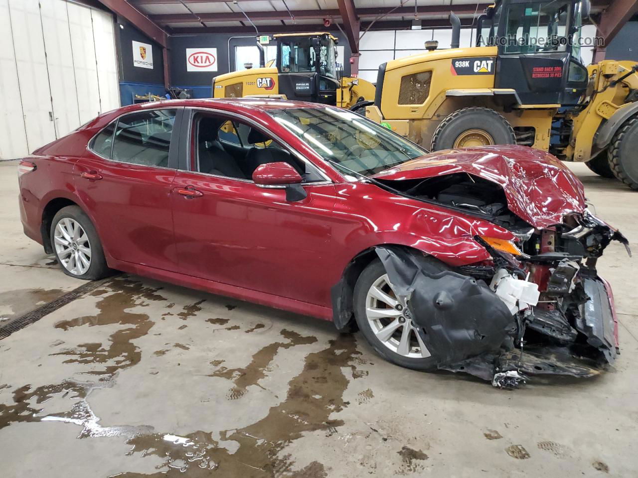 2019 Toyota Camry L Maroon vin: 4T1B11HK8KU239353