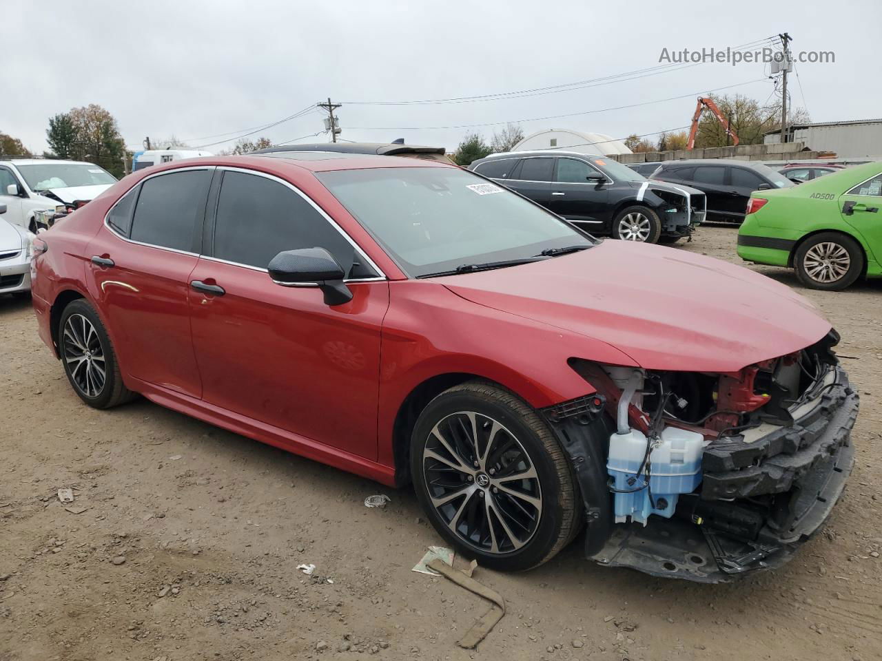 2019 Toyota Camry L Red vin: 4T1B11HK8KU247288