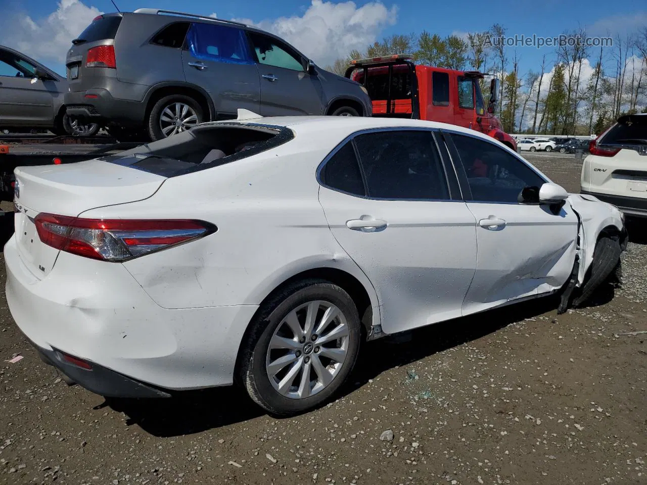 2019 Toyota Camry L White vin: 4T1B11HK8KU267377