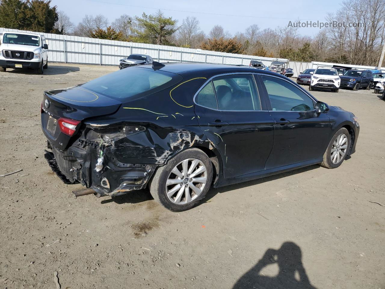 2019 Toyota Camry L Black vin: 4T1B11HK8KU698821