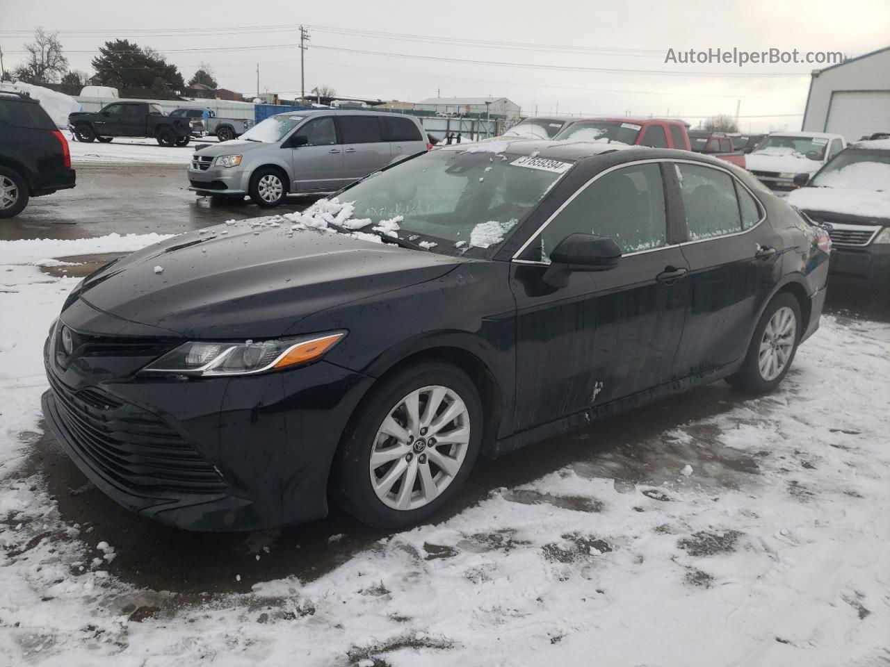 2019 Toyota Camry L Black vin: 4T1B11HK8KU717741