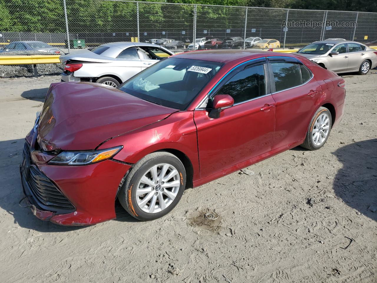 2019 Toyota Camry L Red vin: 4T1B11HK8KU839709