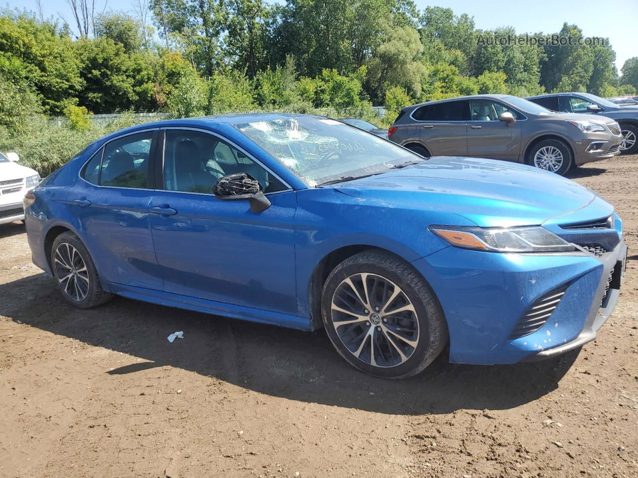 2019 Toyota Camry L Синий vin: 4T1B11HK9KU193273