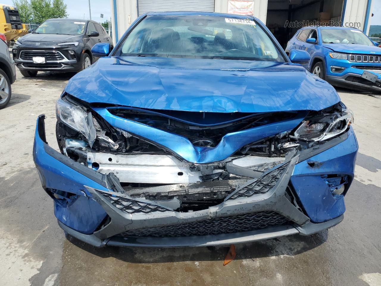 2019 Toyota Camry L Blue vin: 4T1B11HK9KU209276