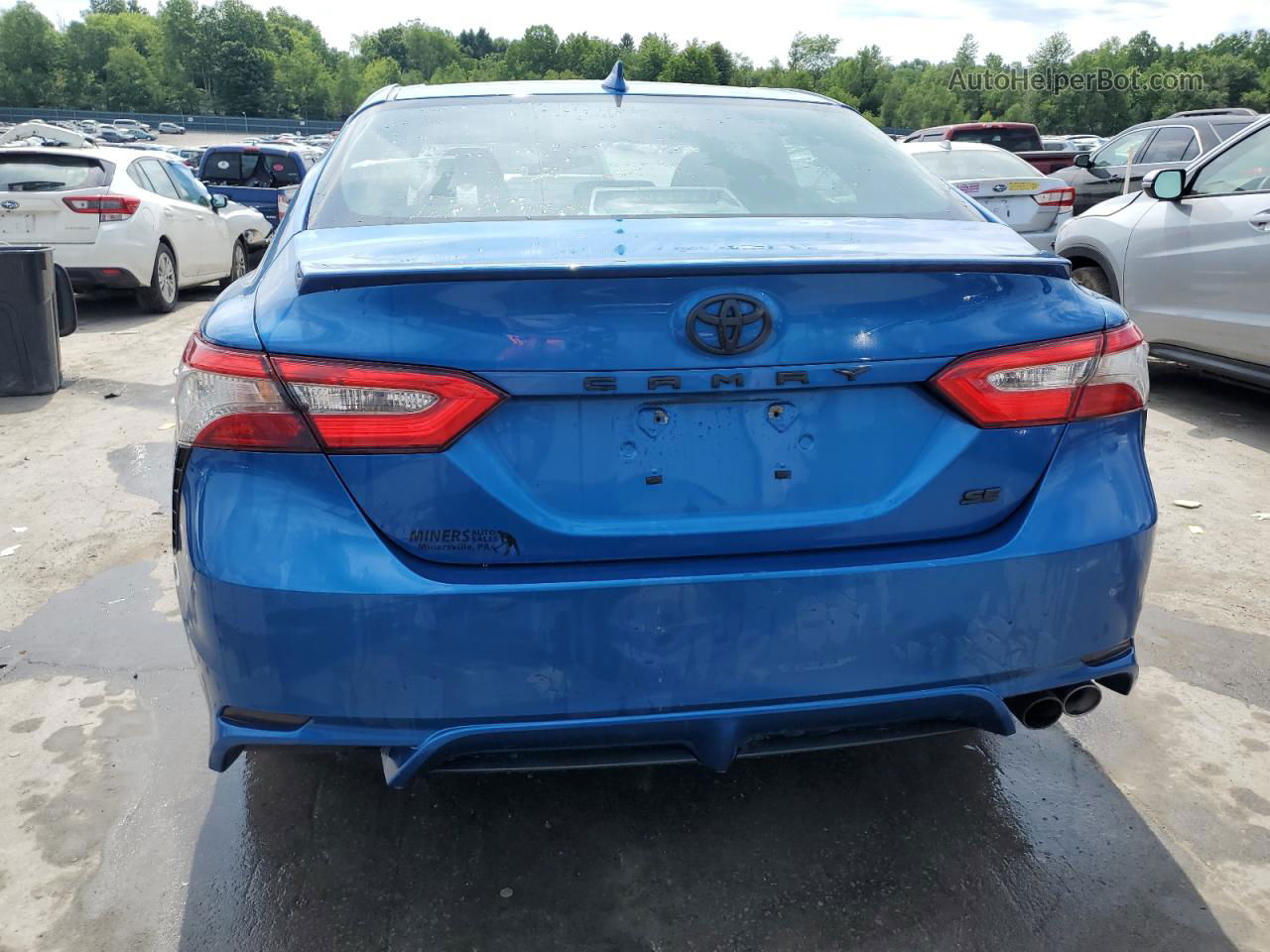 2019 Toyota Camry L Синий vin: 4T1B11HK9KU209276