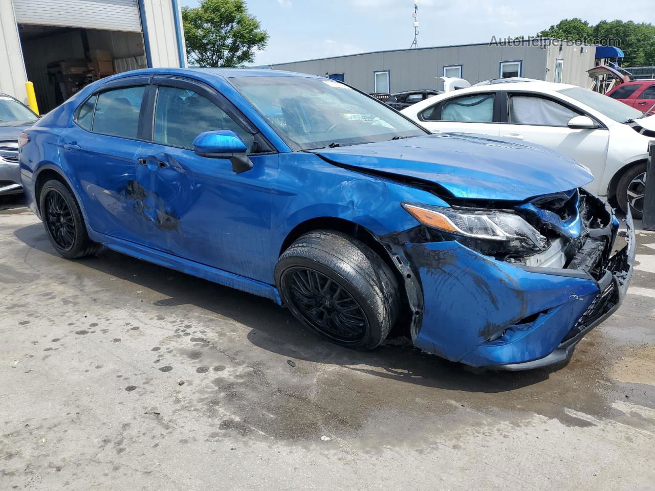 2019 Toyota Camry L Синий vin: 4T1B11HK9KU209276