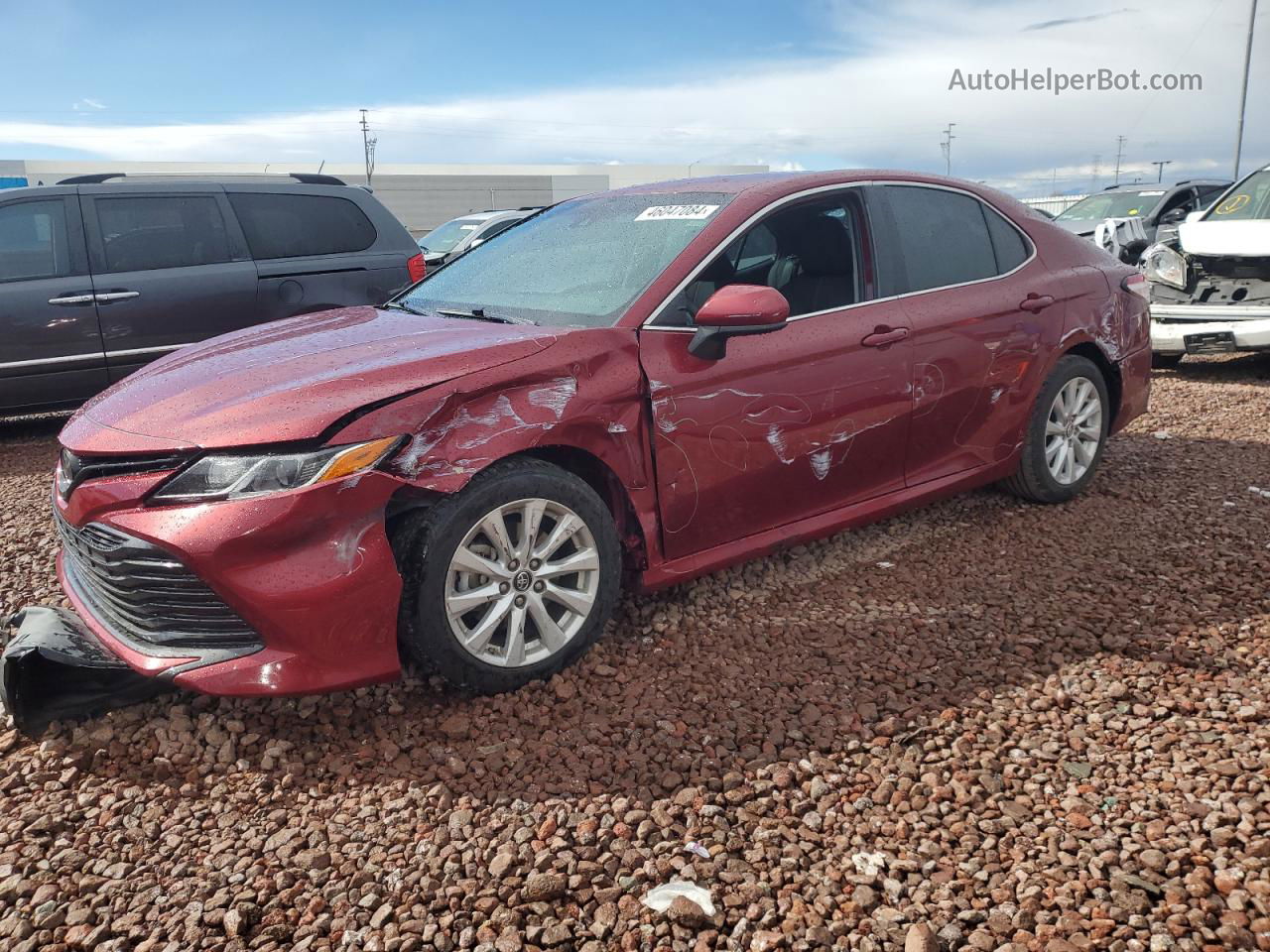 2019 Toyota Camry L Red vin: 4T1B11HK9KU708269