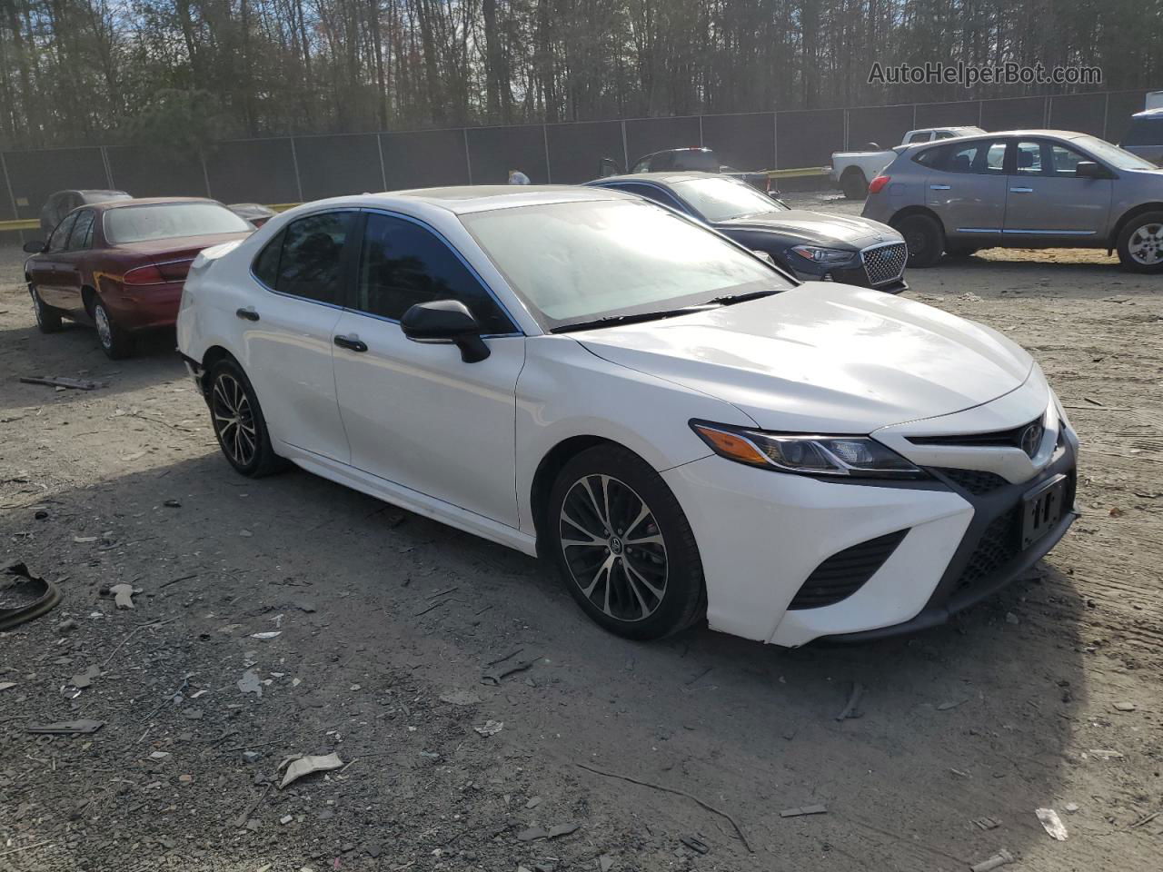 2019 Toyota Camry L White vin: 4T1B11HK9KU855028