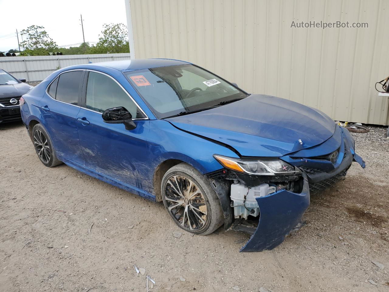 2019 Toyota Camry L Синий vin: 4T1B11HKXKU204670