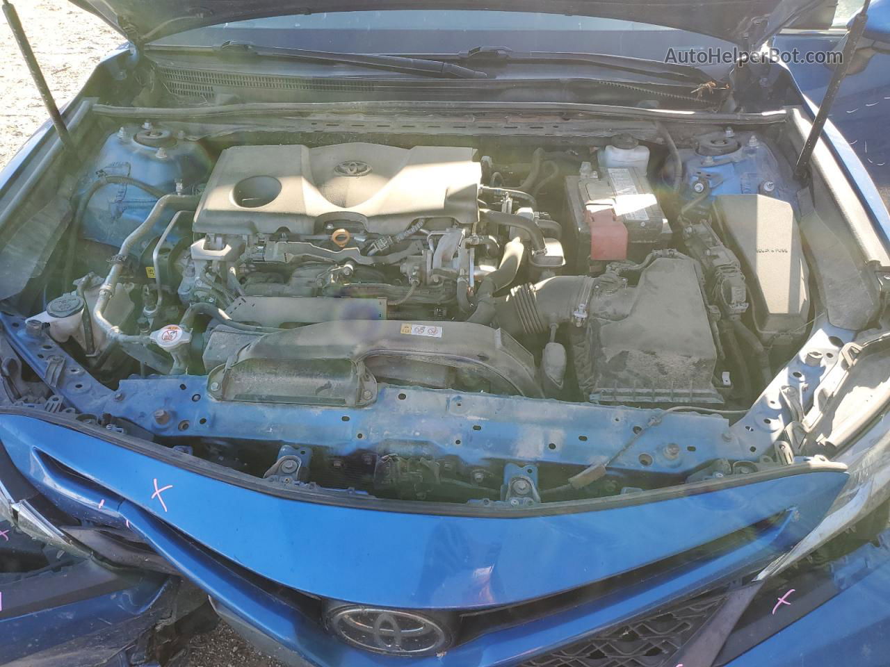 2019 Toyota Camry L Blue vin: 4T1B11HKXKU204670