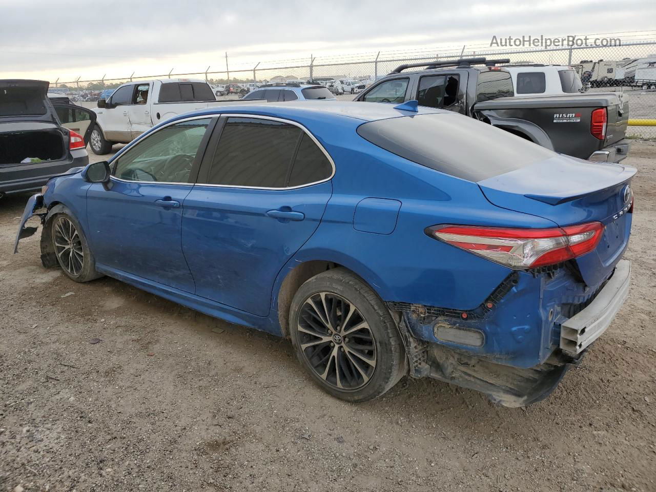 2019 Toyota Camry L Синий vin: 4T1B11HKXKU204670