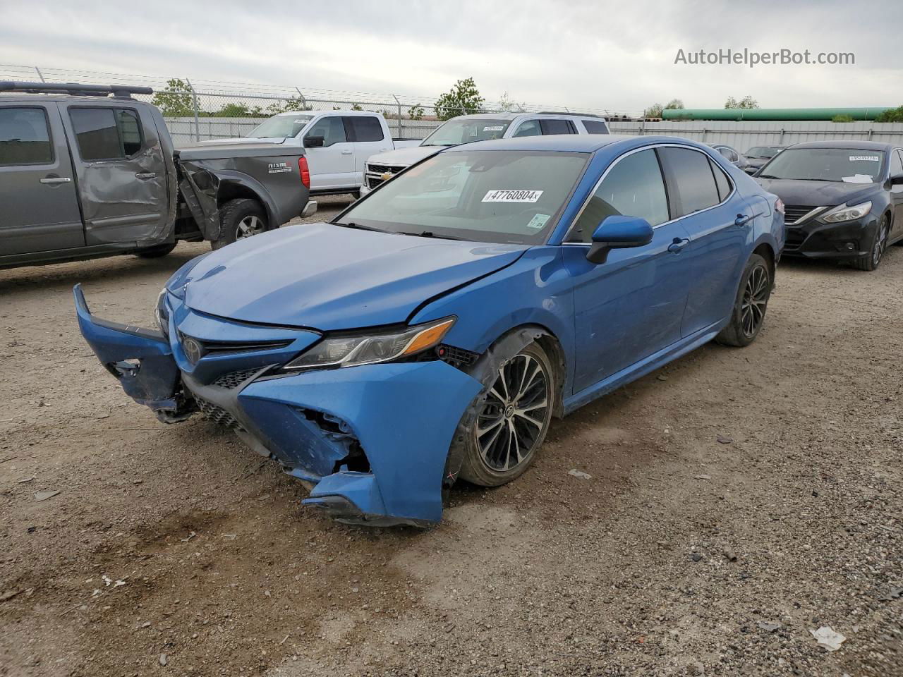 2019 Toyota Camry L Синий vin: 4T1B11HKXKU204670