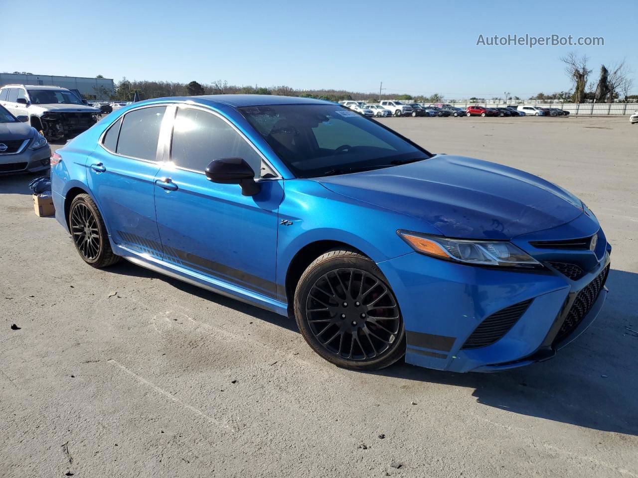 2019 Toyota Camry L Blue vin: 4T1B11HKXKU240374