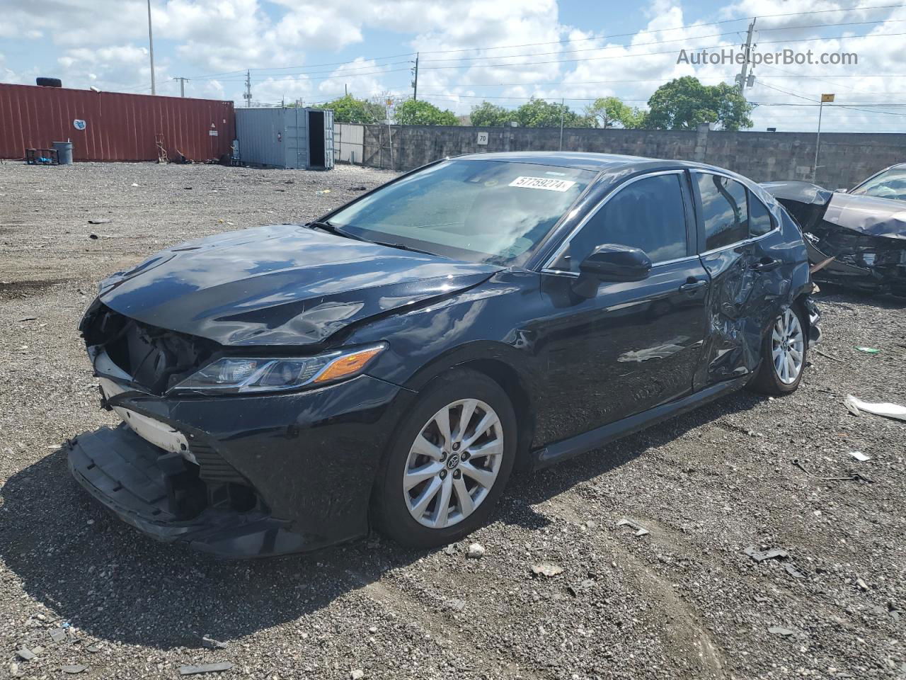 2019 Toyota Camry L Black vin: 4T1B11HKXKU731835