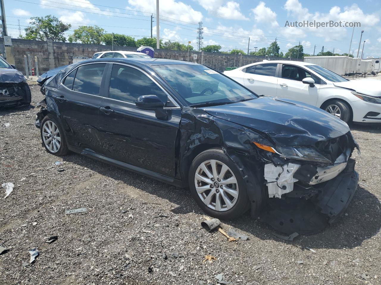 2019 Toyota Camry L Black vin: 4T1B11HKXKU731835